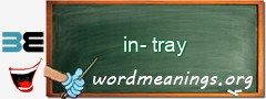 WordMeaning blackboard for in-tray